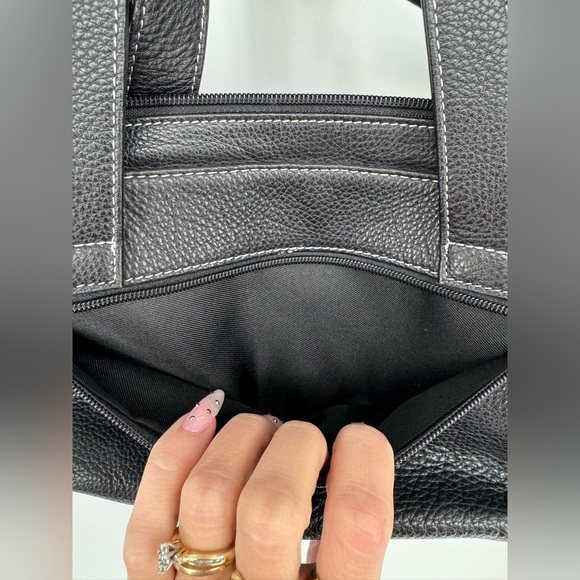 Wilson Leather Black Leather Top Handle Hand Bag Purse - Picture 4 of 15